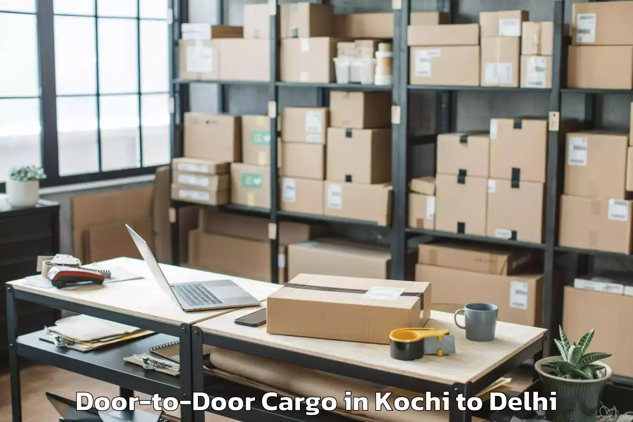 Hassle-Free Kochi to Westend Mall Delhi Door To Door Cargo